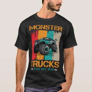 Monster trucks are my Jam action and Monster truck T-Shirt
