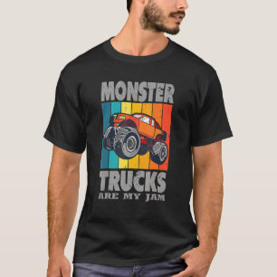 Monster Trucks Are My Jam Boys Vintage Distressed T-Shirt