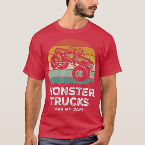 Monster Trucks Are My Jam  Monster Truck Funny Eng T_Shirt