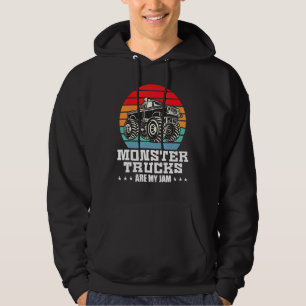 Monster Trucks Are My Jam Retro Hoodie