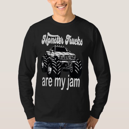 Monster Trucks Are My Jam Retro Vintage Monster T T_Shirt