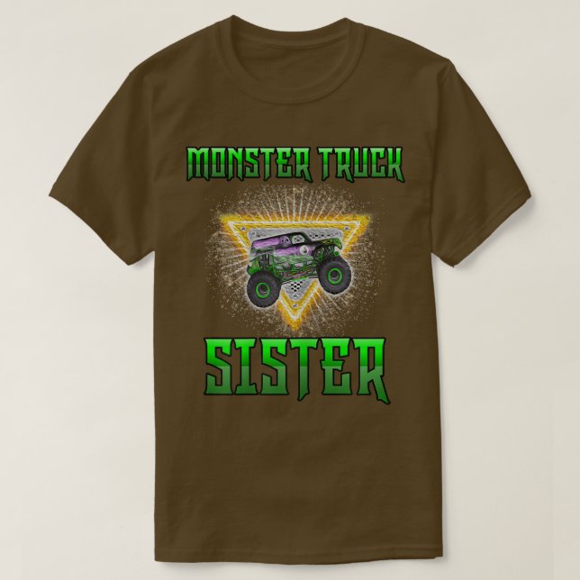Monster Trucks Are My Jam Shirt For Girls Sister T (Design Front)