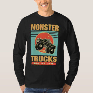 Monster Trucks Are My Jam Vintage Design T-Shirt