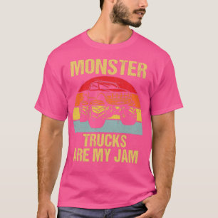 Monster Trucks Are My Jam Vintage Retro Monster Tr T-Shirt