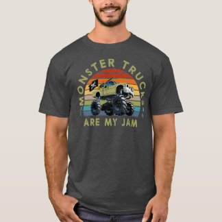 Monster Trucks Are My Jam Vintage Retro Monster Tr T-Shirt