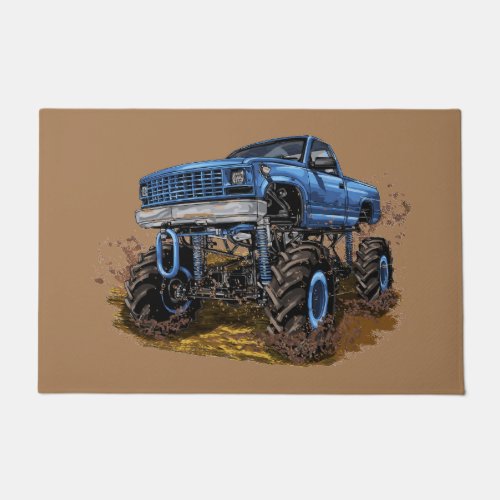 Monster Trucks Big Trucks Muddy Doormat