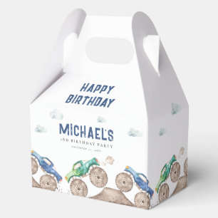 Monster Trucks Birthday Favor Boxes