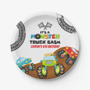 Monster Trucks birthday Paper Plates