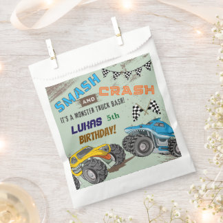 Monster Trucks Boy Birthday Party  Favor Bag