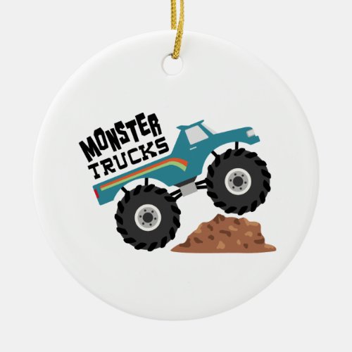 Monster Trucks Ceramic Ornament
