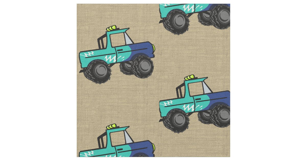 Monster Trucks Fabric Zazzle
