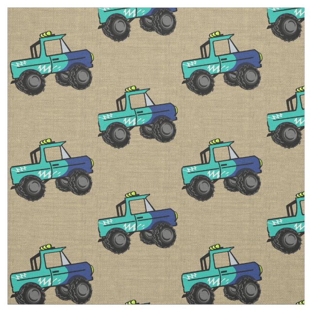 Monster Trucks Fabric (Swatch)
