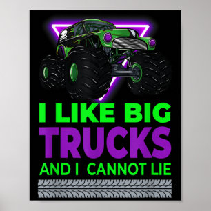 Monster Trucks - I Like Big Trucks And I Cannot Li Poster