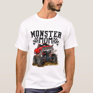 Monster Trucks Mom for Birthday Kid mothers Day Vi T-Shirt