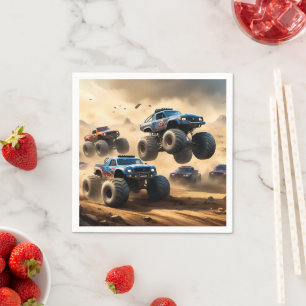 Monster Trucks Racing In The Desert, Napkins
