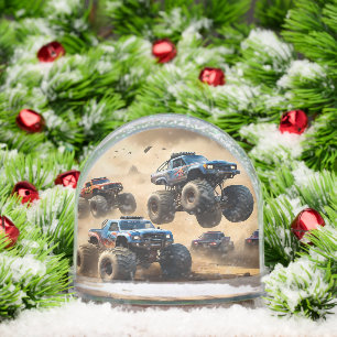 Monster Trucks Racing In The Desert, Snow Globe