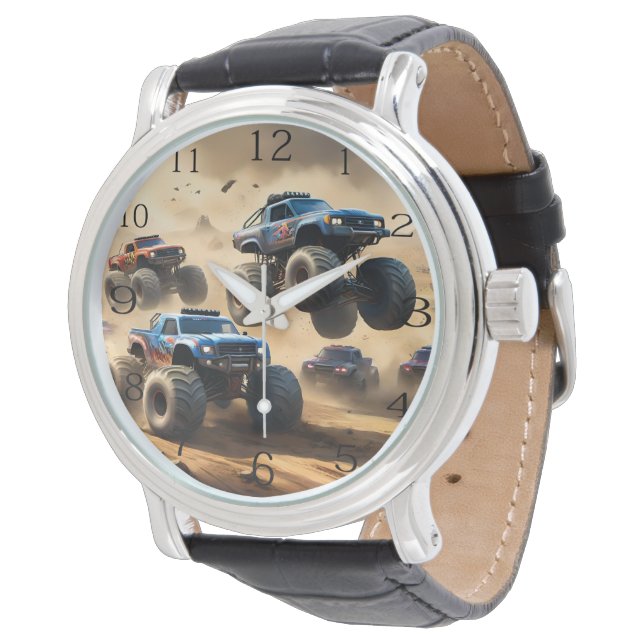 Monster Trucks Racing In The Desert, Watch (Angled)