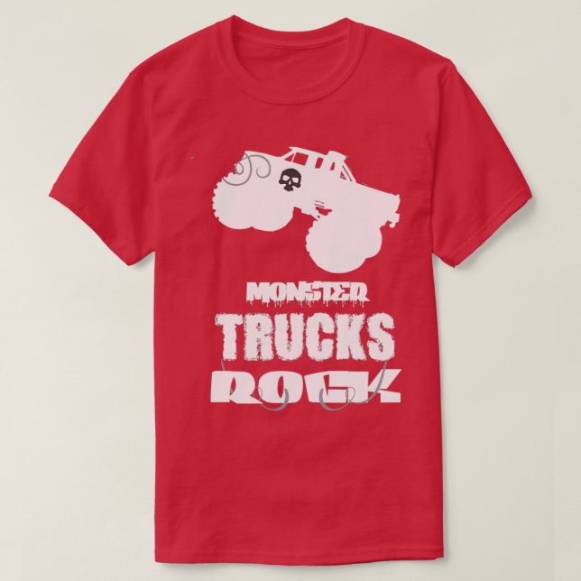 Monster Trucks Rock T T-Shirt (Design Front)