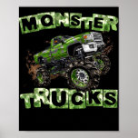 Monster Trucks T Funny Camouflage Birthday Gift Poster<br><div class="desc">I'm especially proud to be able to wear this t-shirt and show off my experience! It's funny how life can sometimes take you down unexpected paths, but I wouldn't have it any other way. This t-shirt is a tangible reminder of all the hard work that went into getting here—a unique...</div>