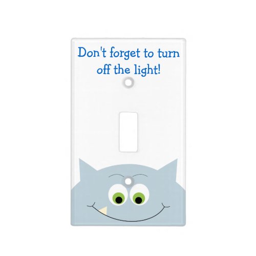 Monster Turn Off The Light Reminder Light Switch Cover