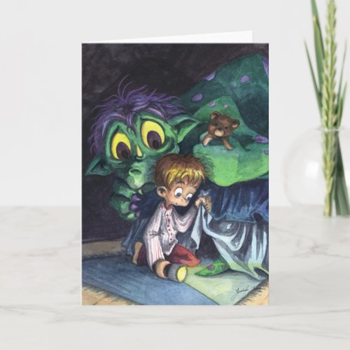 Monster Under the Bed Greeting Card