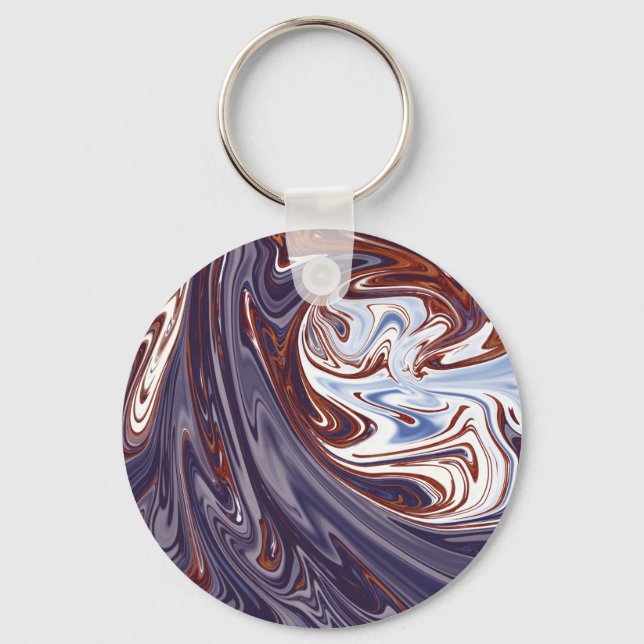 Monster waves | Best abstract painting Keychain (Front)