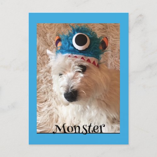 Monster Westie Postcard