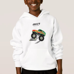 Monster wheels orange, yellow, red, green hoodie