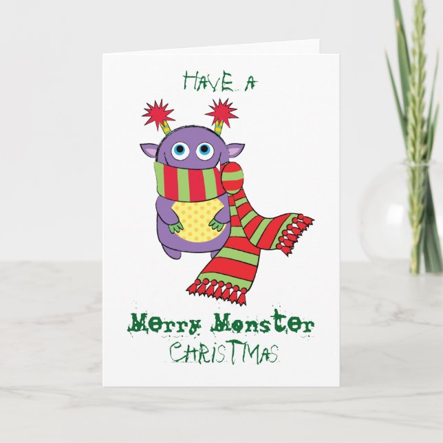 Monster with Holiday Scarf (Front)