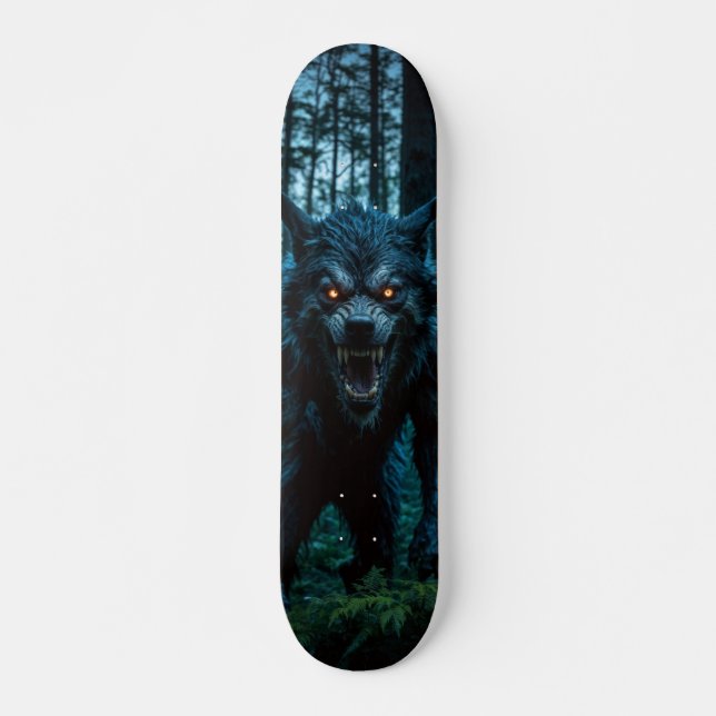 Monster Wolf Skateboard in the Forest (Front)