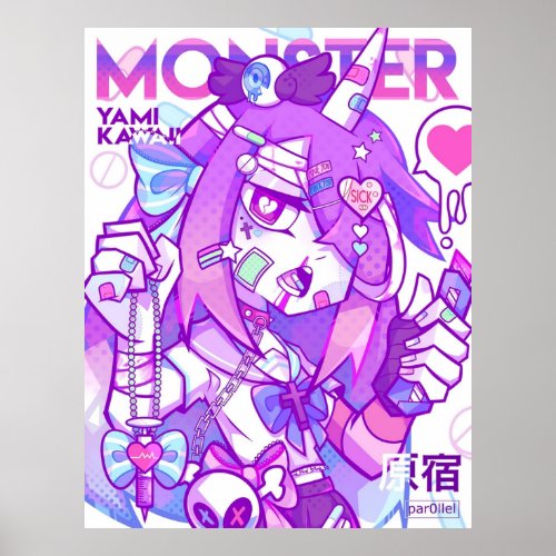 MONSTER Yami Kawaii Poster
