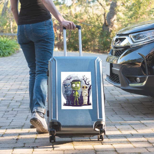  Monster Yoga Class Sticker (Suitcase Insitu)