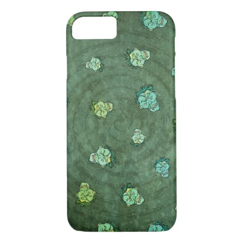 Monster Zombie Attack Modern Pattern Green iPhone 87 Case