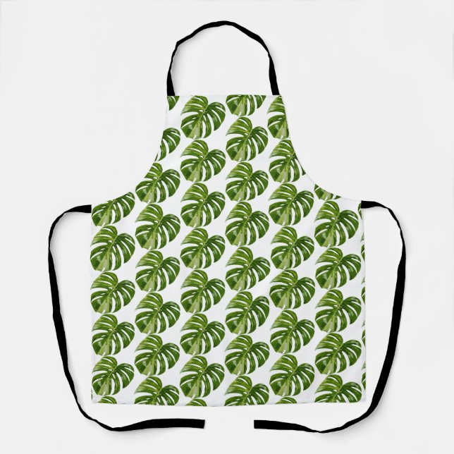 Monstera Albo Gardening Apron — Rare Houseplant (Front)