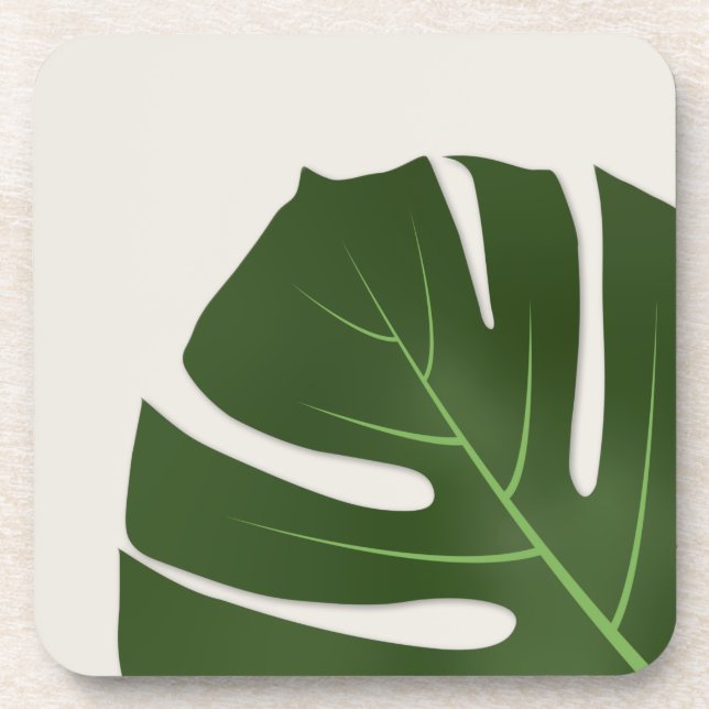 Monstera Beverage Coaster (Front)