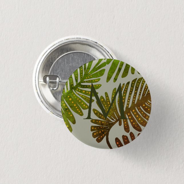 Monstera  button (Front & Back)