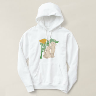 Monstera Deliciosa Cat Kitten Sleeping Plant Lover Hoodie