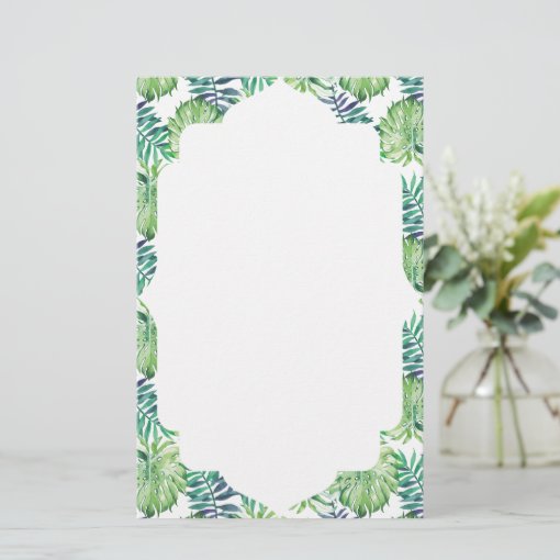 Monstera Deliciosa Hawaiian Island Tropics Leaves Stationery Zazzle