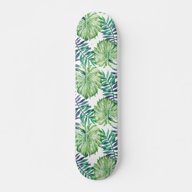 Monstera deliciosa Hawaiian Skateboard Deck (Front)