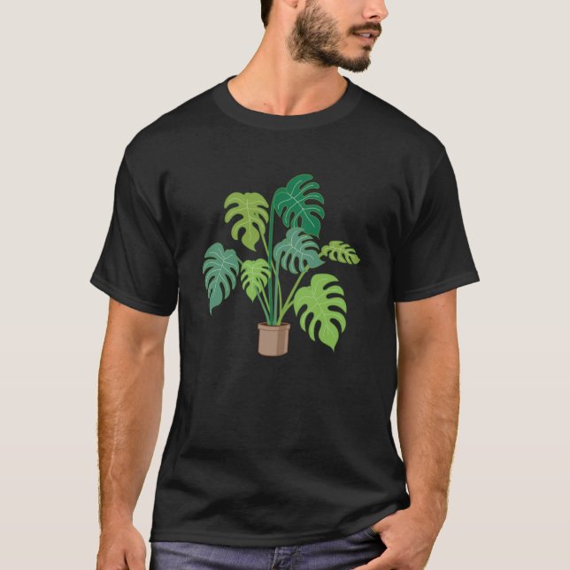 Monstera Deliciosa House Plant Plant  Gardening T-Shirt (Front)