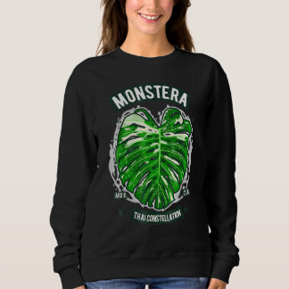 Monstera Deliciosa Thai Constellation Botany Botan Sweatshirt