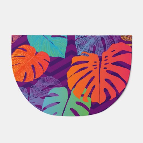 Monstera Deliciosa Tropical Line Art Doormat