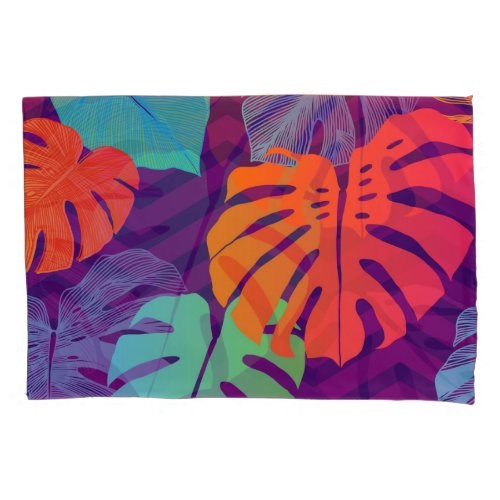 Monstera Deliciosa Tropical Line Art Pillow Case