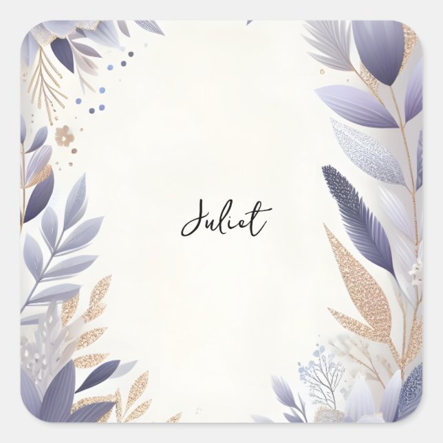Monstera Emerald Green And Gold Bridal Shower Square Sticker (Front)