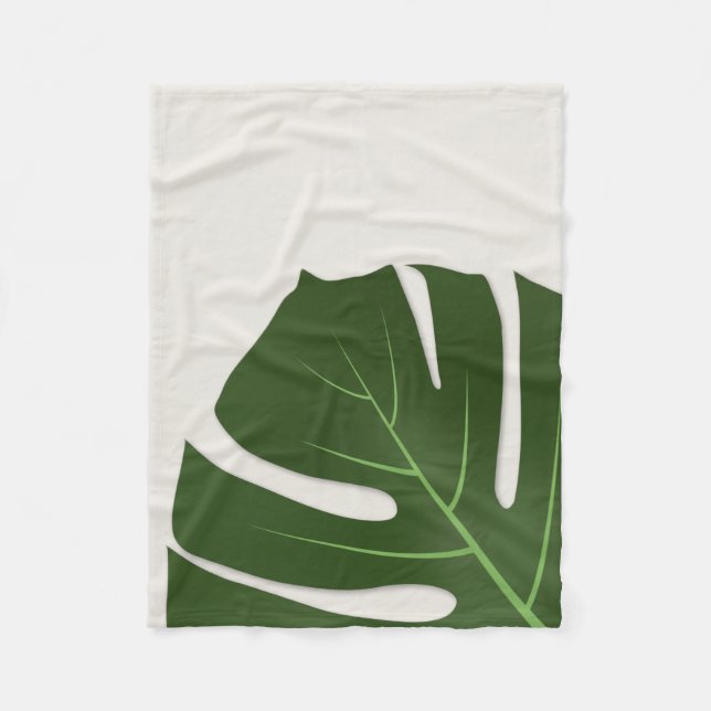 Monstera Fleece Blanket (Front)