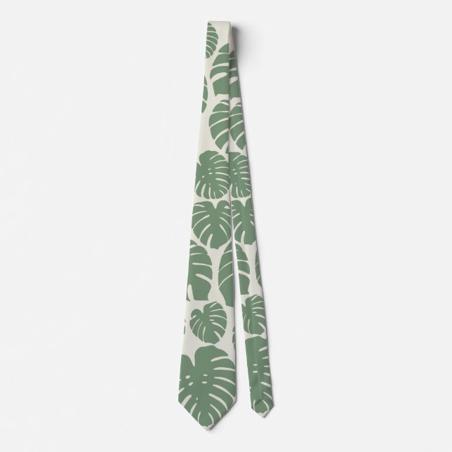 Monstera - Green Neck Tie (Front)