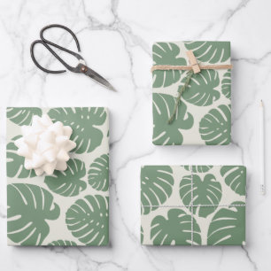 Monstera - Green Wrapping Paper Sheets