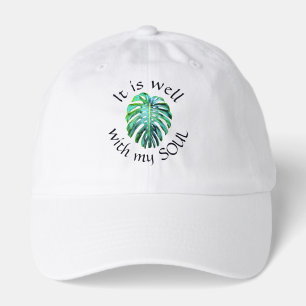 Monstera It Is Well With My Soul Light Christian Hat