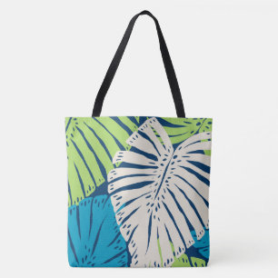 Monstera Jungle Hawaiian Tropical Leaves - Lime Tote Bag