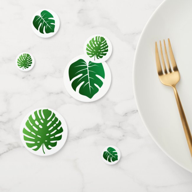 Monstera Leaf Design Table Confetti